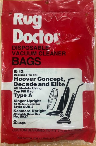 Rug doctor type a - ~, b-12